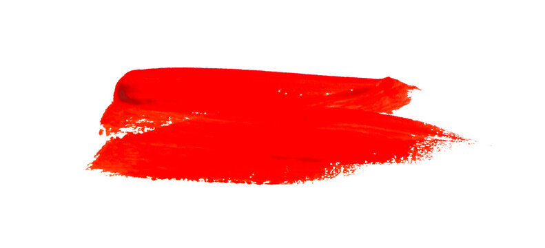 Red dried paint splattered dirty style. Royalty high-quality free stock image of Isolated ink stencils for graphic design, text fields. Artistic brush strokes, splatter stains, paintbrush, overlay