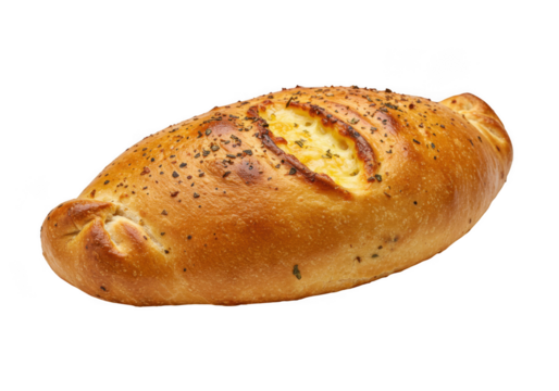 Golden crusty bread loaf with seeds baked to perfection delicious bakery staple isolated on transparent background
