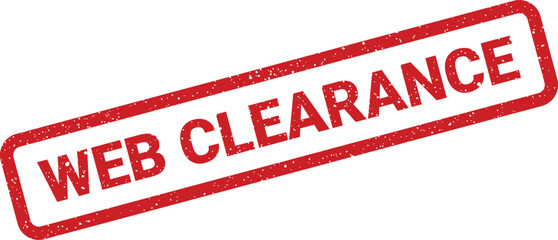 Rectangular rubber stamp impression with a worn, gritty texture, indicating an online clearance sale event