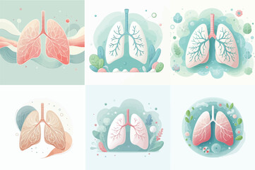 vector set of pneumonia day