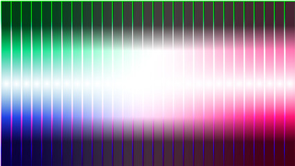 Abstract Color Gradient with Vertical Stripes, Green to Red Spectrum and White Center Glow