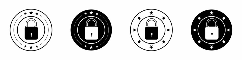 Padlock icon template design. Padlock flat design template for business. Stock vector