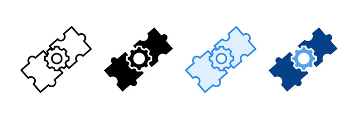 Business Integration Icon Set Multiple Style Collection