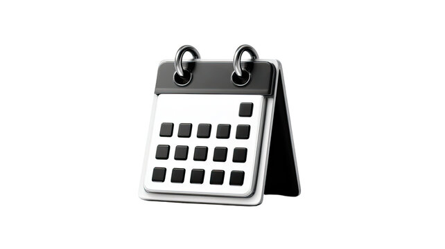 blck nd white calendar icon isolated on white backgrond