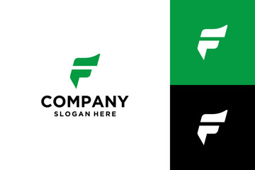 capital letter F logo design vector