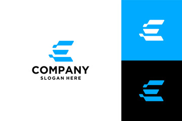 letter E logo design vector