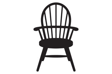 Modern chair silhouette icon on white background