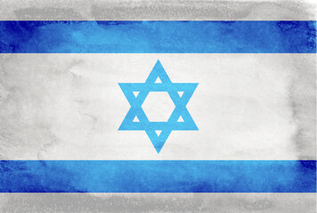 イスラエル　国　旗　和紙　背景