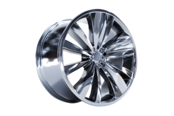 Wheel Alloy car wheels rim black, grey chrome or mag wheel high performance auto part decoration isolated on transparent cut out PNG background. Car accessories transport vehicles transportation.