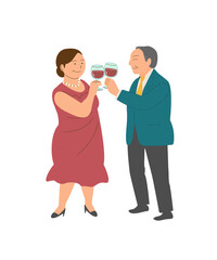夫婦で乾杯