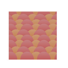 Seamless Geometric Pattern with Overlapping Scales in Dusty Rose and Tan Colors on a White Background