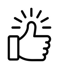Thumbs up icon like and approval vector illustration