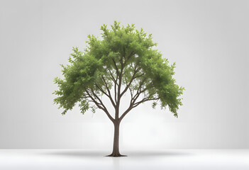 Green Tree Isolated on White Background