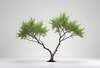 Green Tree Isolated on White Background