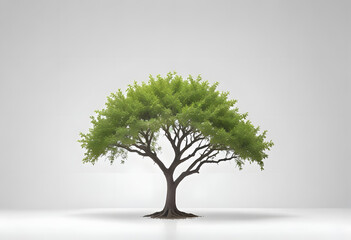 Green Tree Isolated on White Background