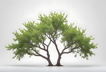 Green Tree Isolated on White Background