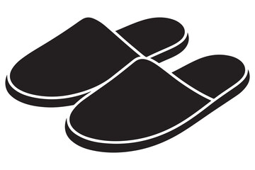 Flip flops vector  minimalist slipper silhouette
