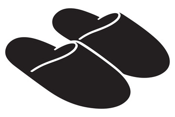 Flip flops vector  minimalist slipper silhouette

