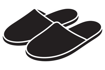 Flip flops vector  minimalist slipper silhouette
