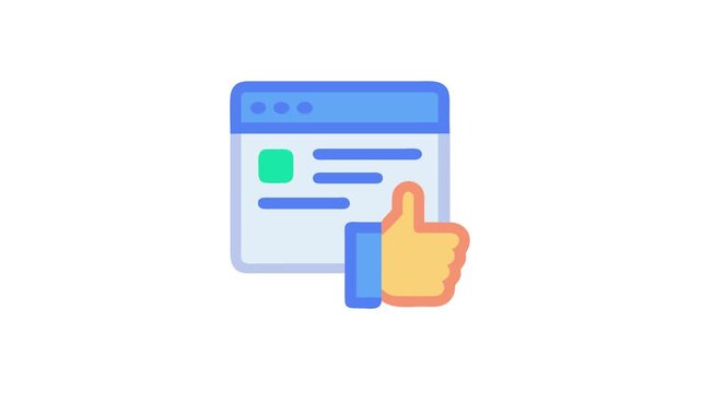 Thumbs up feedback for website interface and user experience