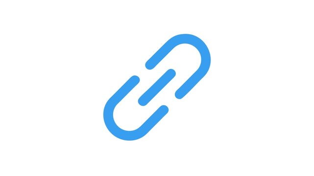 Simple chain link icon on a White Background