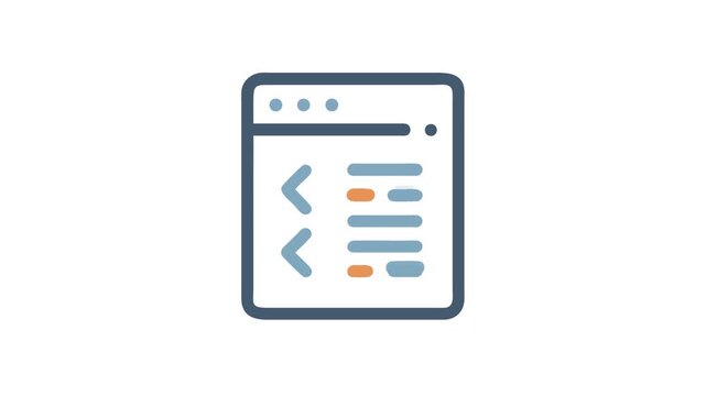 Programming code on interface representing digital development process