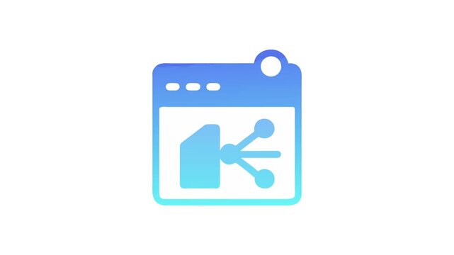 File sharing browser window concept with gradient color scheme