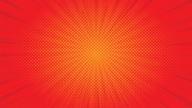 Abstract red rays comic radiant background