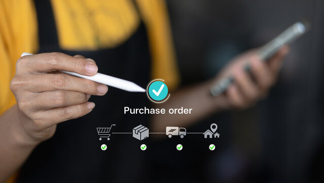 Purchase Order Approval with Stylus and Supply Chain Icons