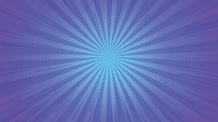 Fototapeta premium blue sunburst abstract comic background with rays
