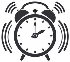 Ringing Alarm Clock Illustrating Time Management And Morning Awakening