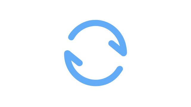 Blue circular arrows indicating direction on a White Background
