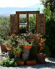 Kolorowa jesień w Toskanii, Italia.