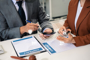 Law and Legal services concept in office.