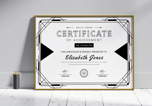 Certificate Template Layout