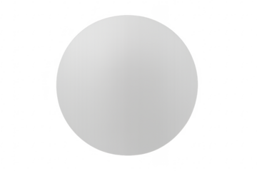 White circle displaying copy space on transparent background