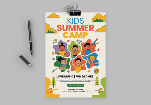 Kids Summer Camp Flyer Template