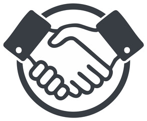 Deal Success Handshake Symbol Business Agreement Negotiation Partnership Icon