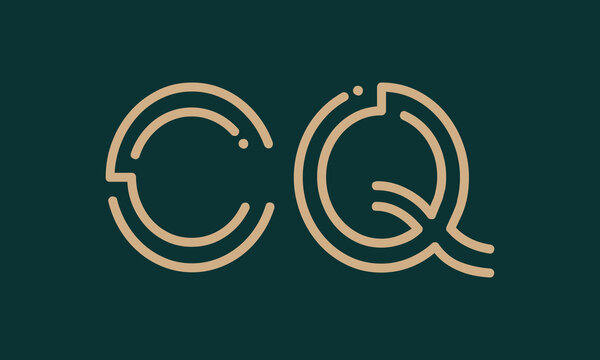 CQ C cq initial logo | initial based abstract modern minimal creative logo, vector template image. luxury logotype logo, real estate homie logo. typography logo. initials logo