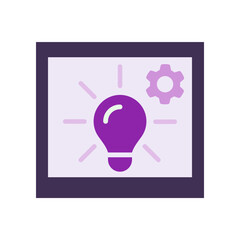 Creativity and Inspiration Concept with Violet Idea Symbol