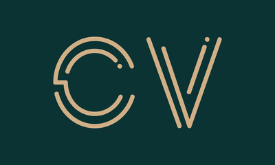 CV C cv initial logo | initial based abstract modern minimal creative logo, vector template image. luxury logotype logo, real estate homie logo. typography logo. initials logo