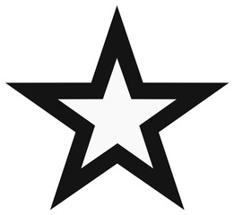 Obraz premium Modern geometric star shape icon success quality achievement symbol