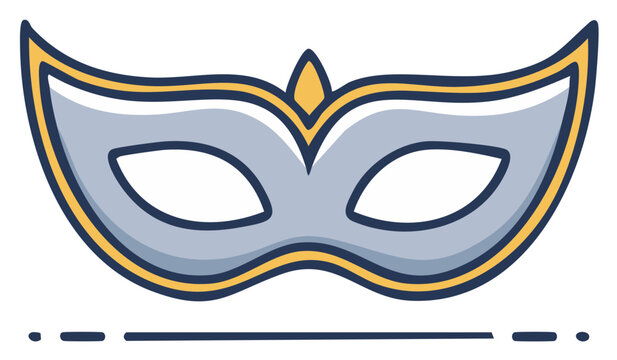 Elegant Vector Illustration of a Party Mask
