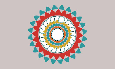 Creative modern and colorful mandala design.