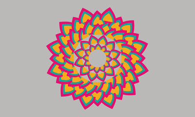 Creative modern and colorful mandala design.