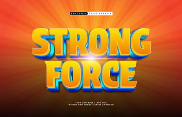 strong force editable text effect for titles and promotion