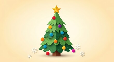 Spread holiday cheer with this delightful Christmas tree illustration, perfect for invitations, greeting cards, festive banners, and seasonal campaigns