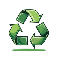 Fototapeta premium Green Recycle Sign: Illustration of Arrow Symbol for Recycling and Reusing Waste Products