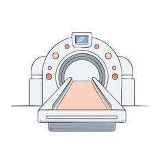 Modern computed tomography scan device medical diagnostic equipment illustration