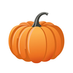 Obraz premium Isolated Single Orange Pumpkin, Festive and Bright, for Halloween Decorating and Autumn Events
